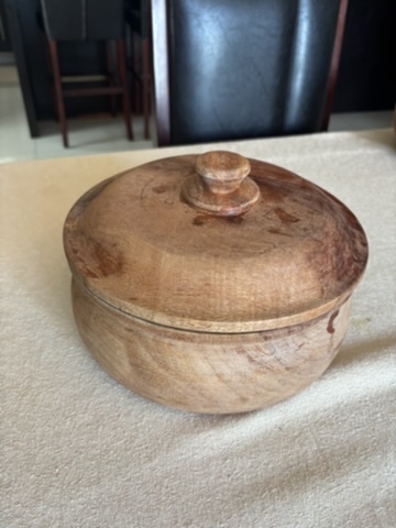 bowl de madera con tapa 30cm